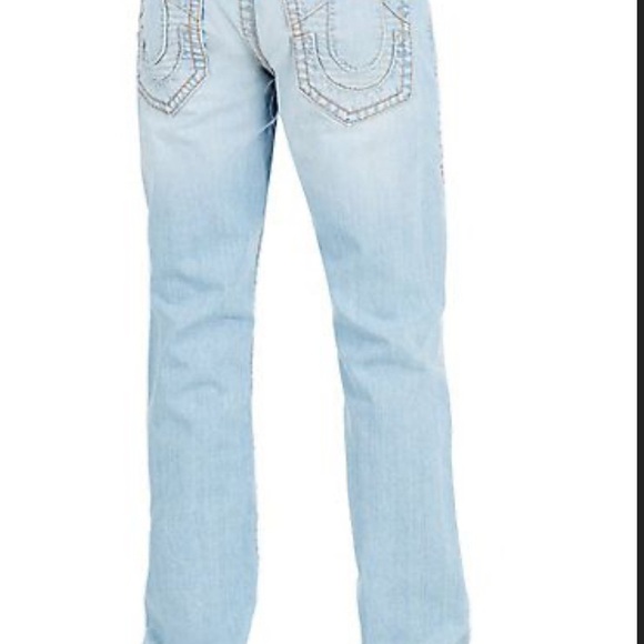 Men's Authentic True Religion straight fit old multi run stitch jeans $249 - Picture 3 of 16